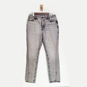 Good American Good Classic Gray Black Twisted Slit Jeans - Size 12